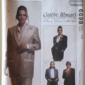 VINTAGE McCall&#39;s Pattern 6698 Misses Unlined Jacket