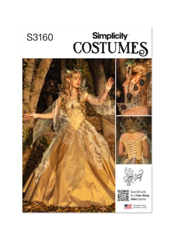 Simplicity Sewing Pattern S3160 Misses' Woodland Fae Costume by