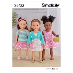 Simplicity Sewing Pattern S9422 - 18&quot; Doll Clothes