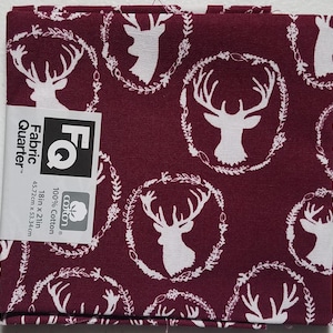 Fabric Quarters Cotton Fabric 18&quot;- Deer Silhouette