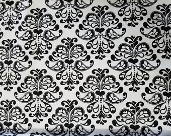 Black Paisley Cotton Fabric (1 yard 18 inches)