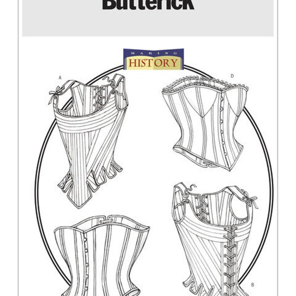 Butterick Sewing Pattern B4254 Boned Stays and Corsets