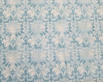 Teal Print Cotton Fabric Sold by the yard