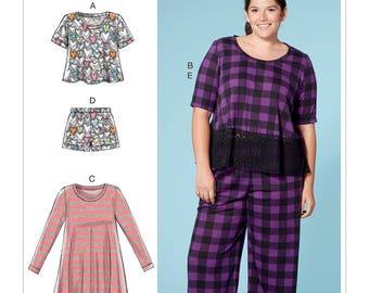 McCall's Sewing Pattern M7697 Misses'/Women's Lounge Tops, Dress, Shorts and Pants