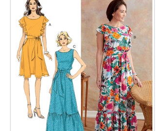 Butterick B6850 Sewing Pattern Misses Easy Jewel or V-neck Fit and ...