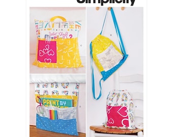 Simplicity Sewing Pattern S9513 Backpacks, Reading Pillow, Bed Organizer