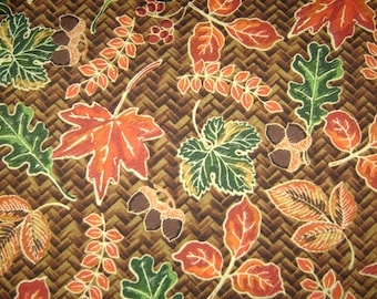 Autumn Leaves Cotton Fabric Sold by the Yard