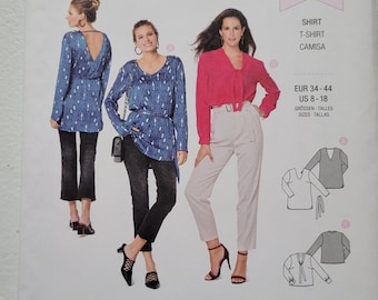 OUT of PRINT Burda Style Sewing Pattern 6230Misses Blouse