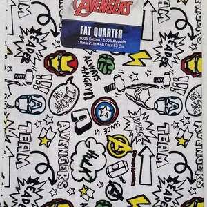Fabric Quarters Cotton Fabric 18&quot;- Avengers