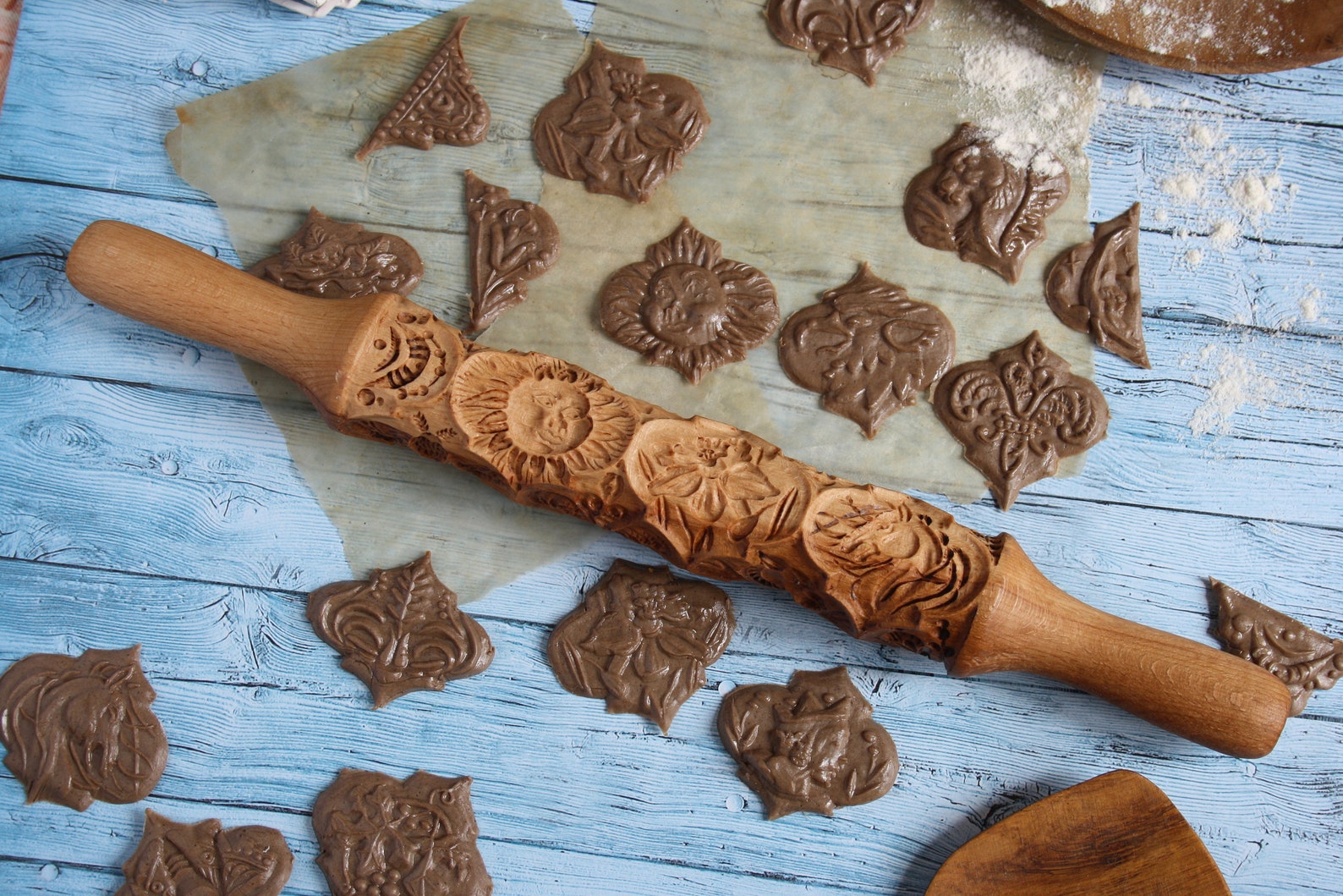 Rolling Pin And Cookie Cutter 2 in 1 Kitchen Tools Pastry Etsy