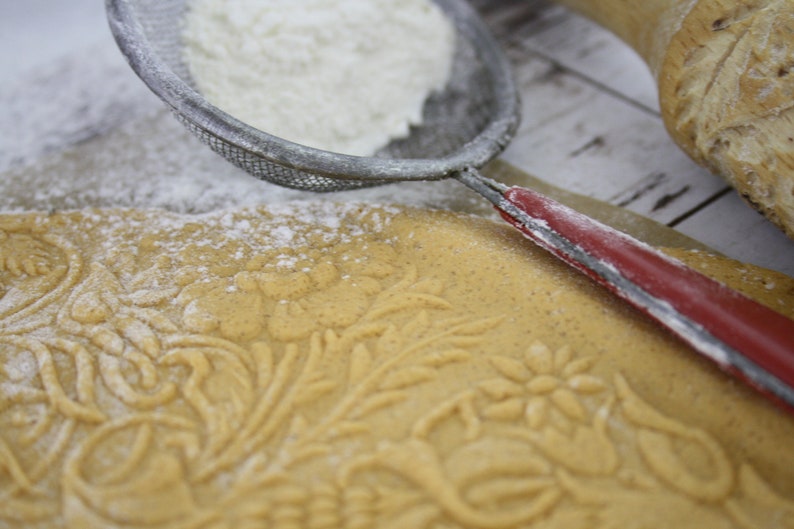 Chef Gifts Wood Rolling Pin Stamp Cookies Mould Bake Etsy