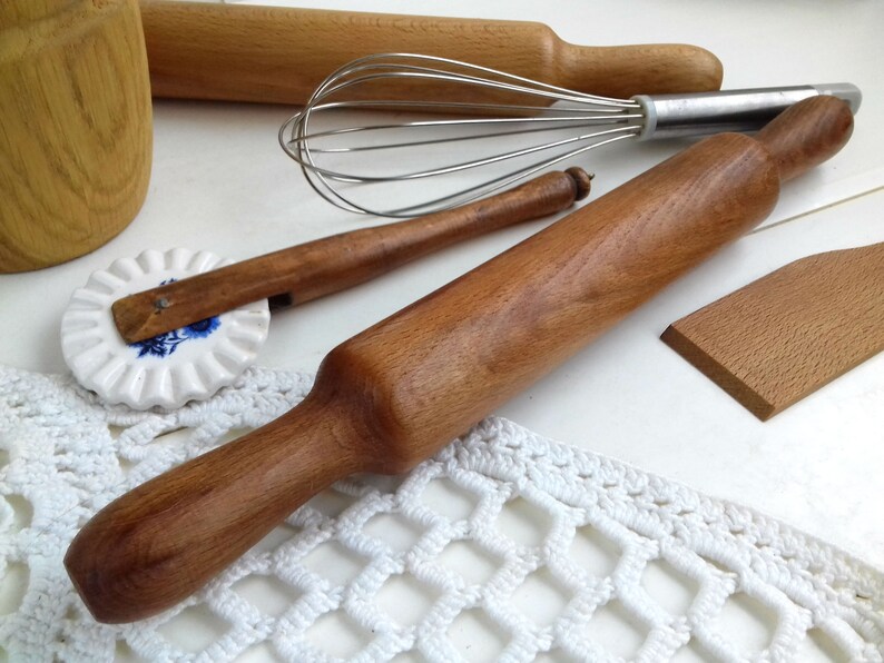 Beech Wood Rolling Pin Baking Gift Home Made Food Kitchen Etsy