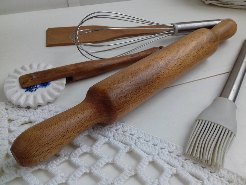 Beech Wood Rolling Pin Baking Gift Home Made Food Kitchen Etsy