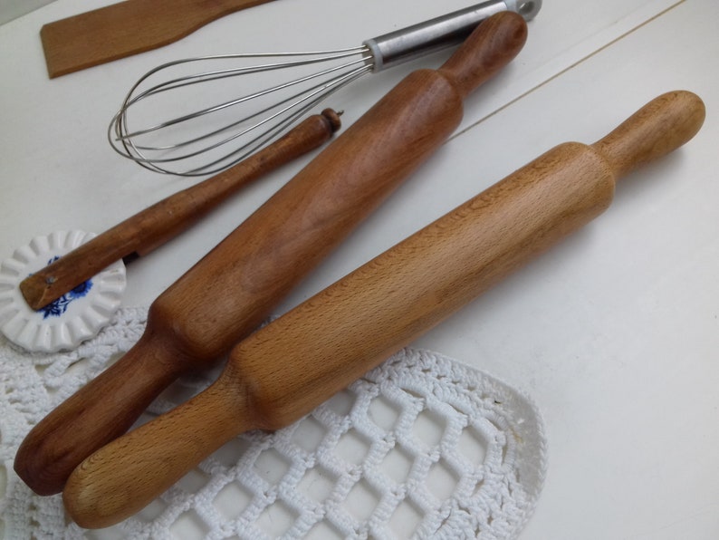 Beech Wood Rolling Pin Baking Gift Home Made Food Kitchen Etsy