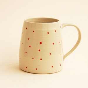 Large modern named handthrown mug with large handle, personalised gift for him or her, beer mug or tea/coffee mug image 3