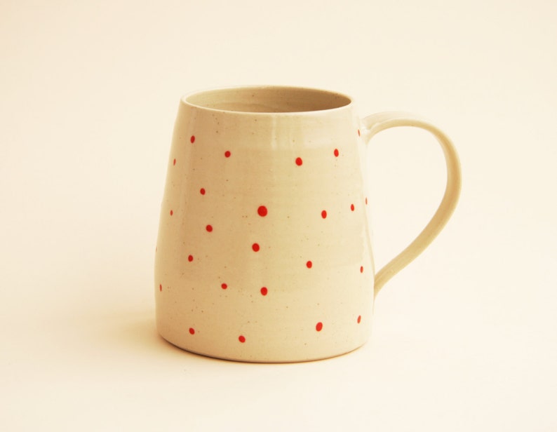 Large modern named handthrown mug with large handle, personalised gift for him or her, beer mug or tea/coffee mug image 3