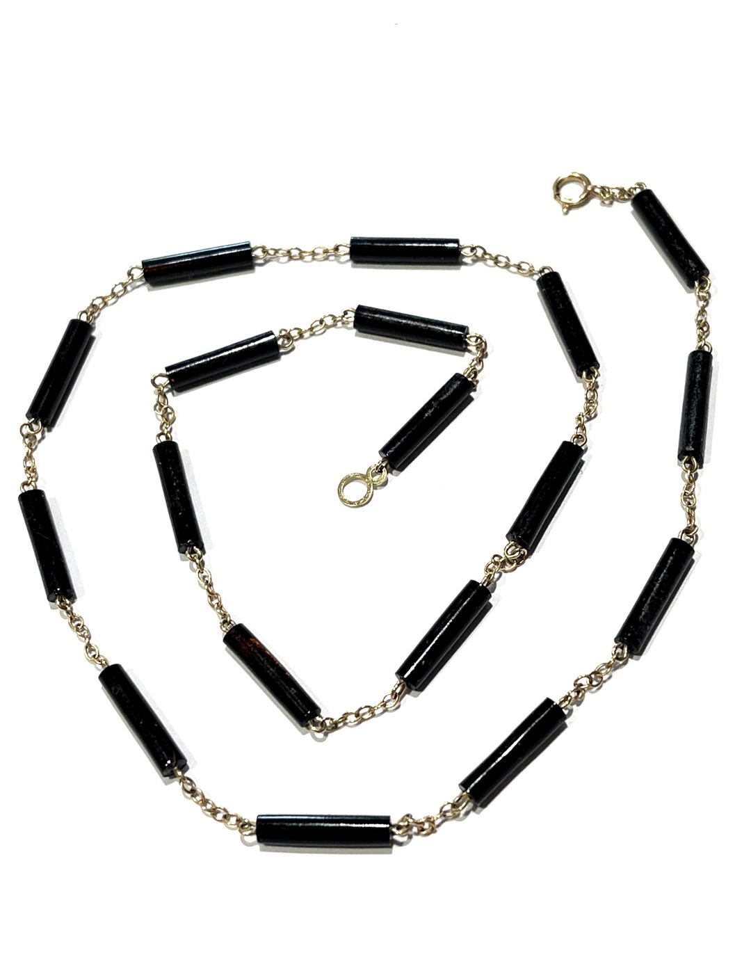 Hawaiian ブラックコーラル ネックレス 黒珊瑚　14K 14金 14Kゴールドハワイアンブラックコーラルネックレス：ユニセックス