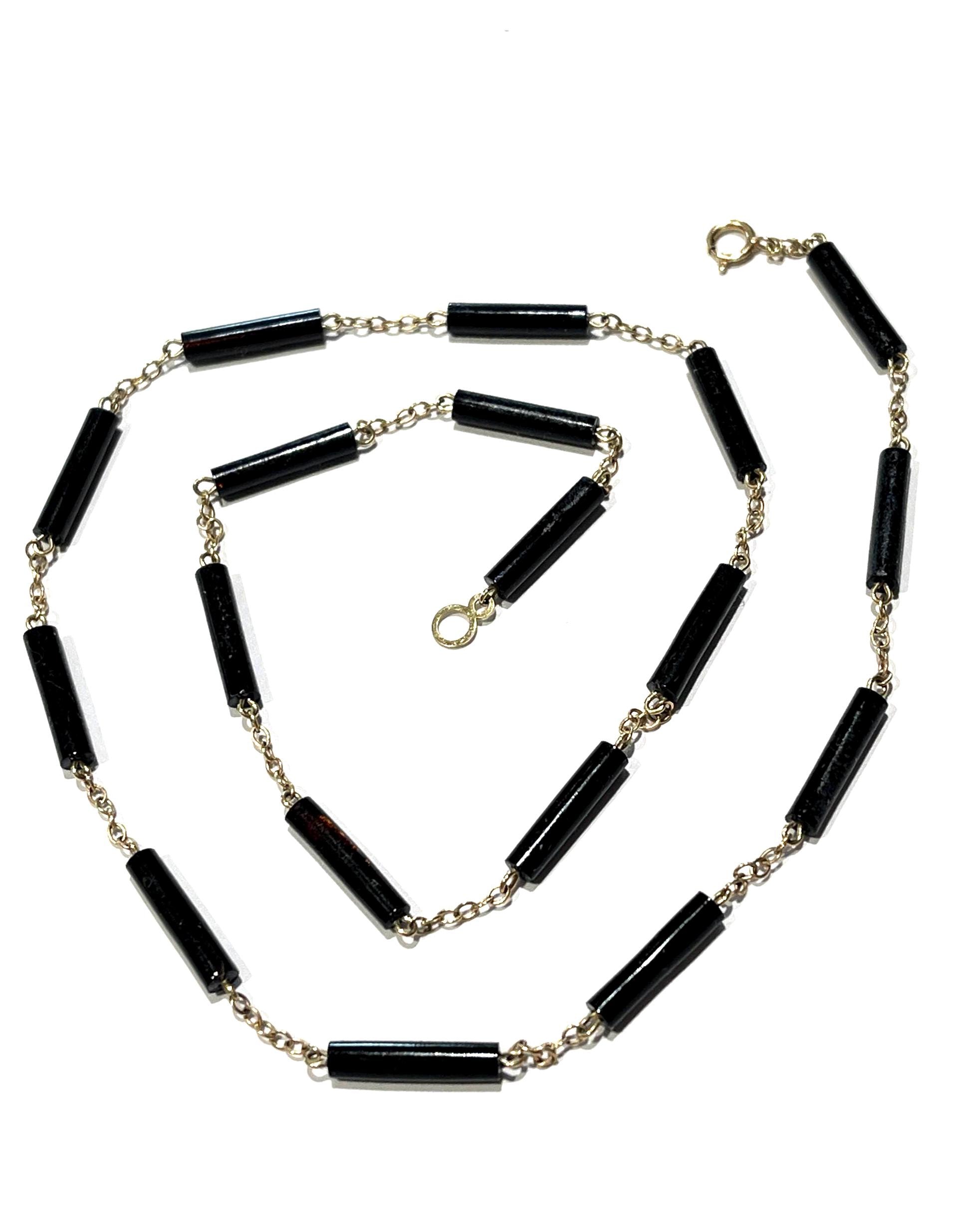 Hawaiian ブラックコーラル ネックレス 黒珊瑚　14K 14金 14Kゴールドハワイアンブラックコーラルネックレス：ユニセックス