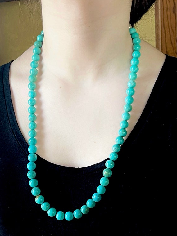 RARE 400 TCW USA turquoise large bead natural sol… - image 9
