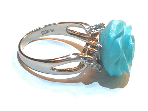 Solid PLATINUM Natural Sleeping Beauty Turquoise … - image 6