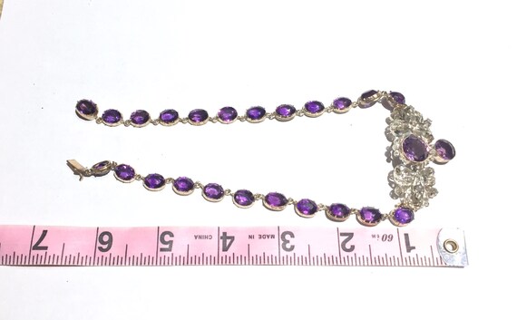 14k Georgian Rivière Riviere solid 14k Gold rose … - image 8