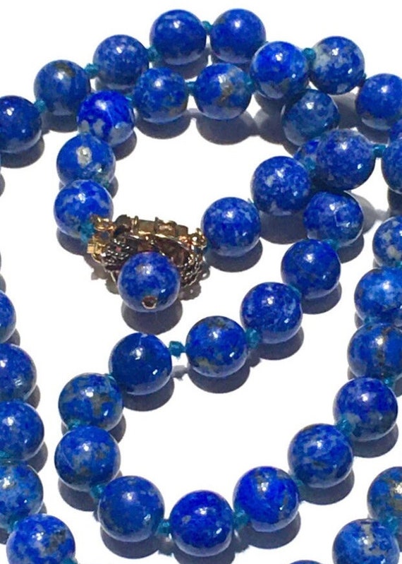 Rare type of Lapis Lazuli clouds necklace 14k anti