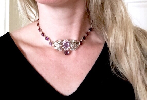 14k Georgian Rivière Riviere solid 14k Gold rose … - image 3