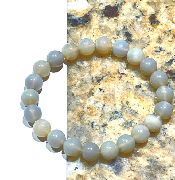 Natural Australian semiblack opal beads braclet View 2