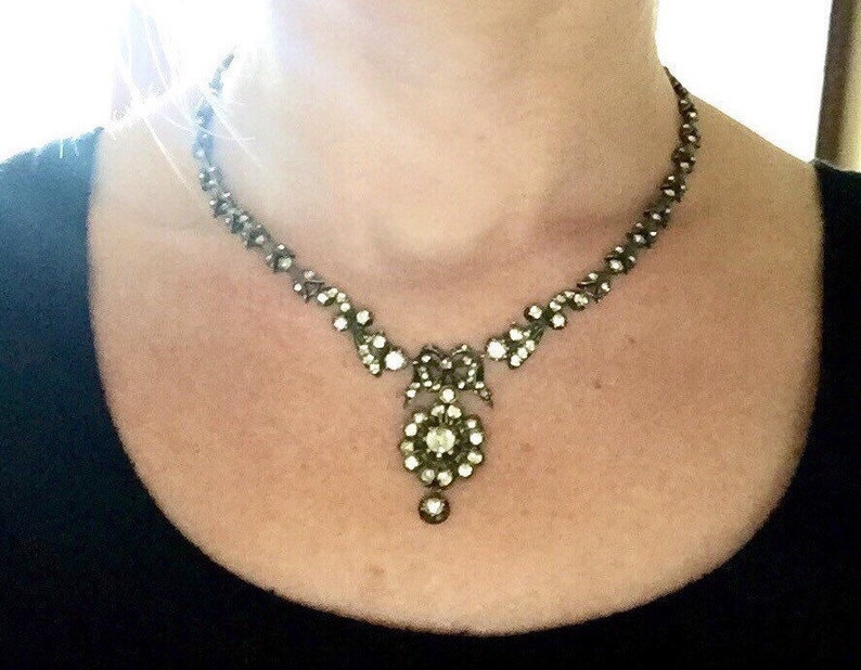 Necklace Rare Authentic Sterling Paste Necklace Etsy