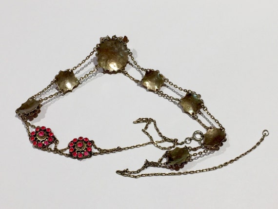 Georgian to Victorian fiery RUBY PASTE sterling s… - image 4