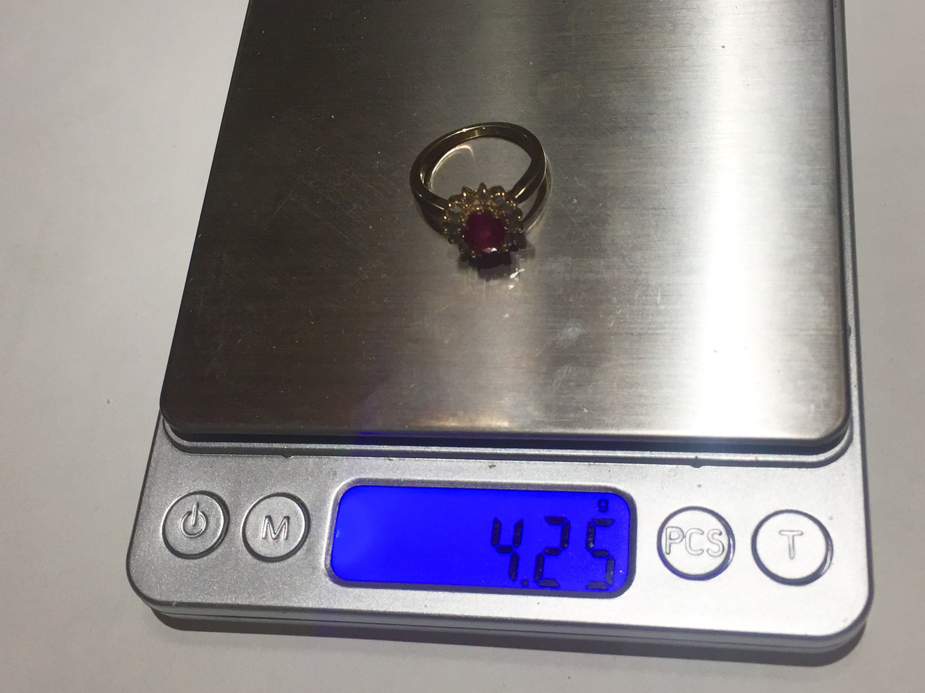 EFFY 2.70TCW Natural Ruby Diamonds halo ring 14k yellow gold | Etsy