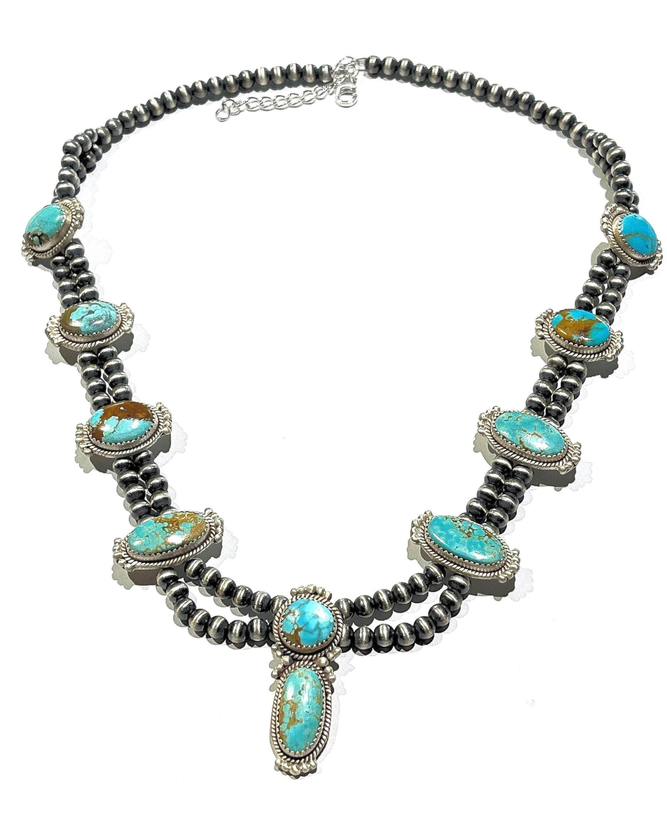 Natural Turquoise Necklace Native American Style Number 8