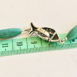 Kiawah Beaded Fish Charm Necklace- Turquoise main image 1