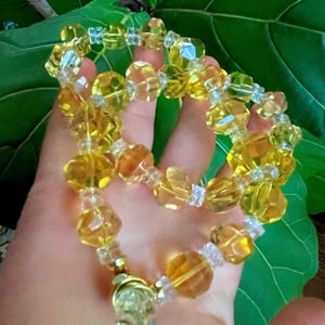 513TCW 14k citrine necklace Art Deco citrine necklace  rose cut citrine scorpio November birthstone