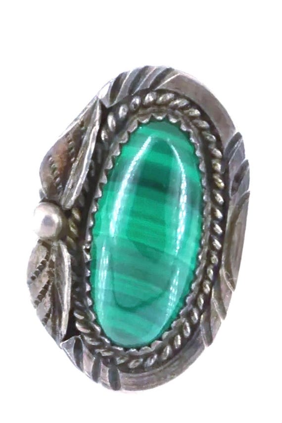 Malachite ring Antique Native American style Bisbee Malachite ring