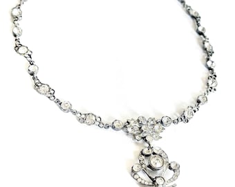 Georgian necklace Rare Authentic Georgian sterling paste necklace georgian riviere