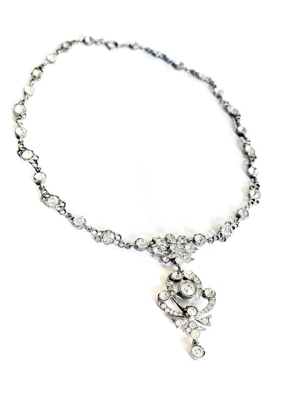 Georgian necklace Rare Authentic Georgian sterling paste necklace georgian riviere