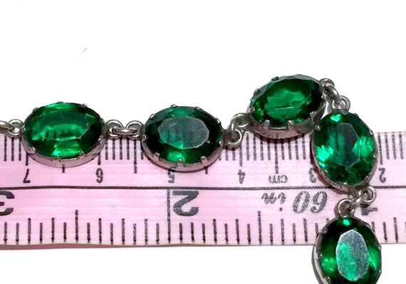 RARE English Riviere Victorian Emerald paste Rivi… - image 3