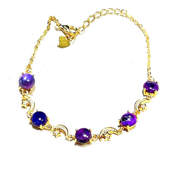 Diamonds and Gold Celestial Bracelet