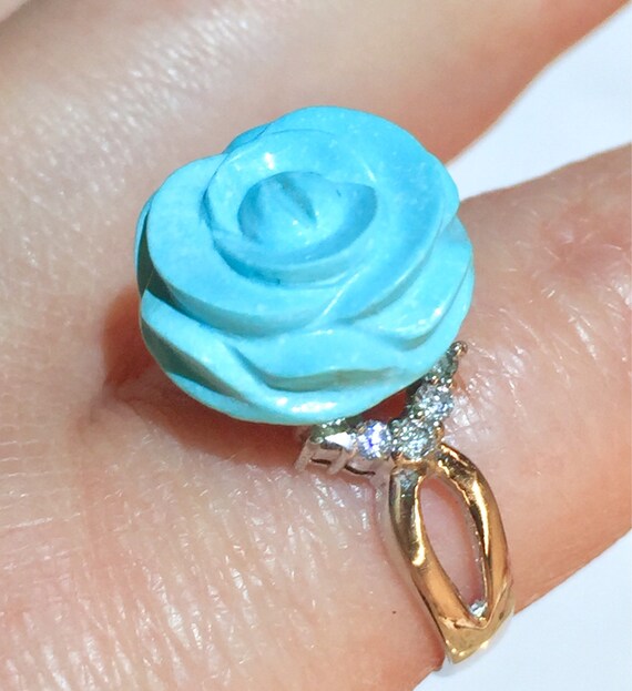 Solid PLATINUM Natural Sleeping Beauty Turquoise … - image 4