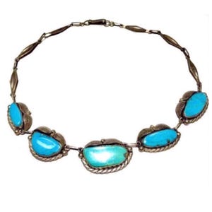 Fine Sleeping Beauty Navajo necklace Sleeping Beauty Fine Old Pawn no longer mined! Gem quality turquoise