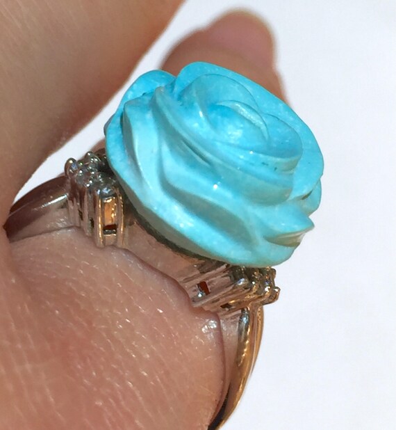 Solid PLATINUM Natural Sleeping Beauty Turquoise … - image 3