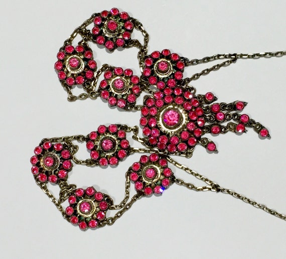 Georgian to Victorian fiery RUBY PASTE sterling s… - image 2