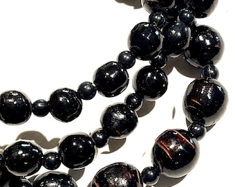 Collana vintage in corallo nero naturale hawaiano