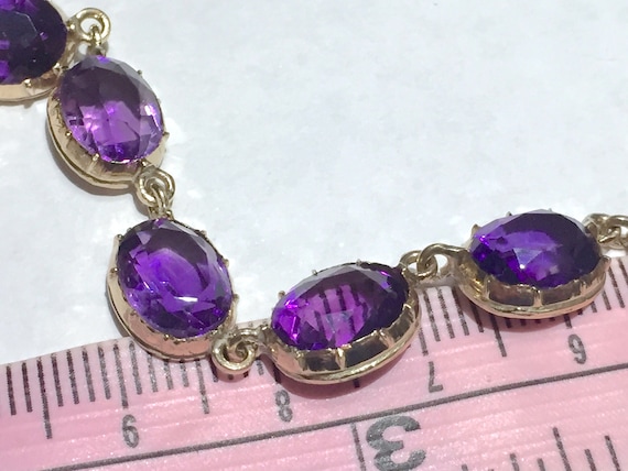 14k Georgian Rivière Riviere solid 14k Gold rose … - image 7