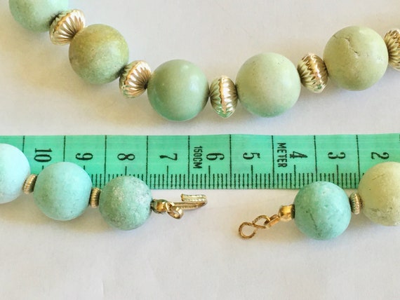 Antique Chinese Natural Turquoise round beads nec… - image 7