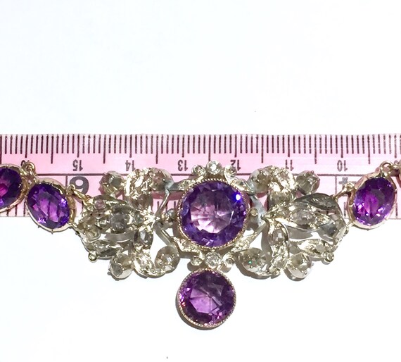 14k Georgian Rivière Riviere solid 14k Gold rose … - image 6