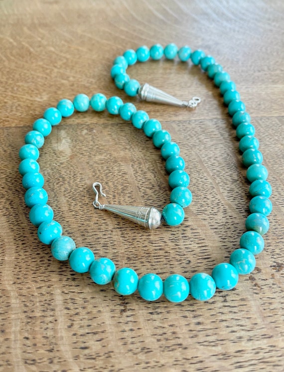 RARE 400 TCW USA turquoise large bead natural sol… - image 4