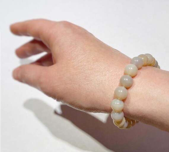 Natural Australian semiblack opal beads braclet View 3