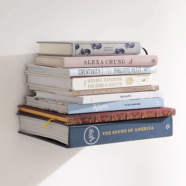 Floating Bookshelf, Invisible Bookshelf, Modern Shelf, Floating Bookshelves, Upcycled Bookshelf, Bookshelf, Modern Floating Bookshelf